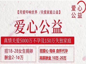马尾捐卵助孕生子 爱心志愿者招募